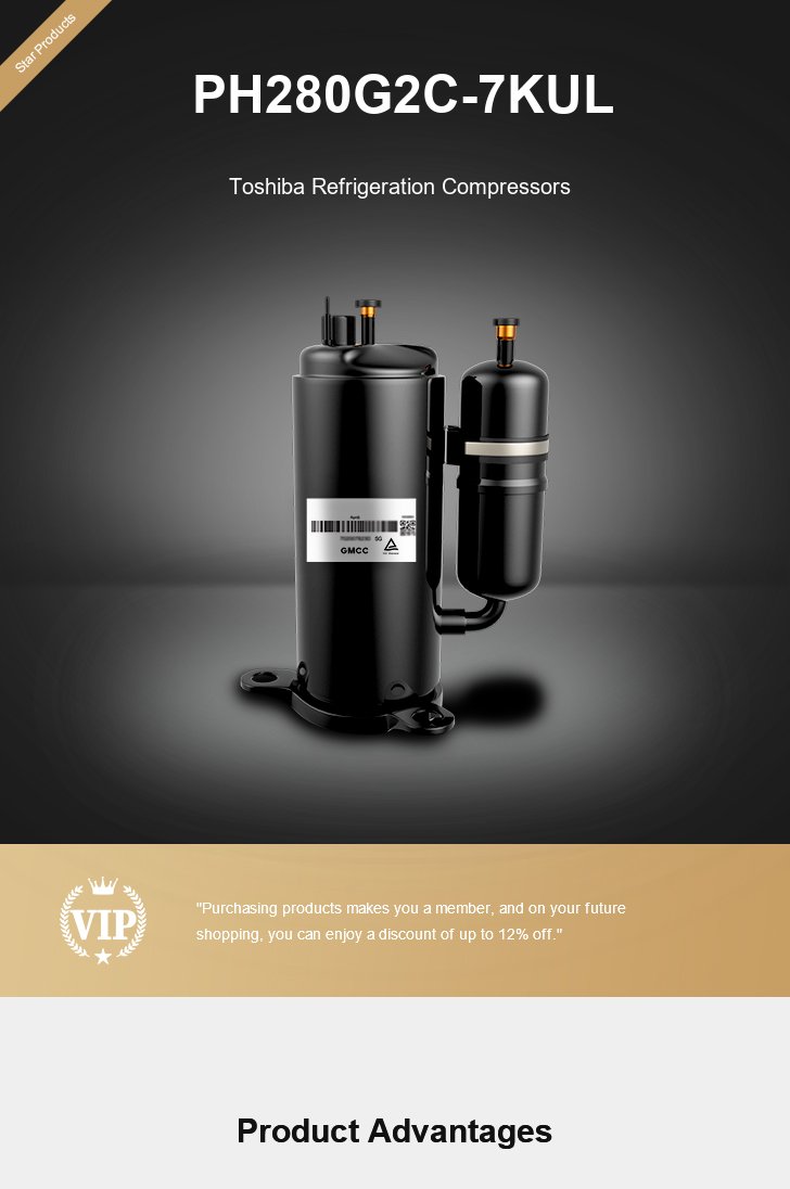 Toshiba Compressor PH280G2C-7KUL, technical parameters pdf, structure diagram